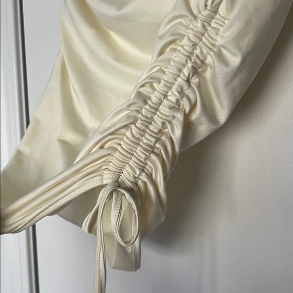 One-Shoulder Ruched Drawstring Top - Picture 4 of 4